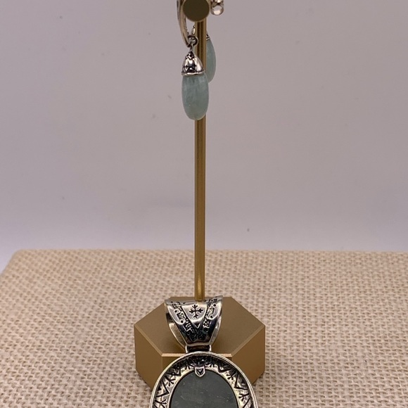 Sincerely Southwest Sterling Milky Aquamarine Pendant and Earrings Set - Picture 7 of 8